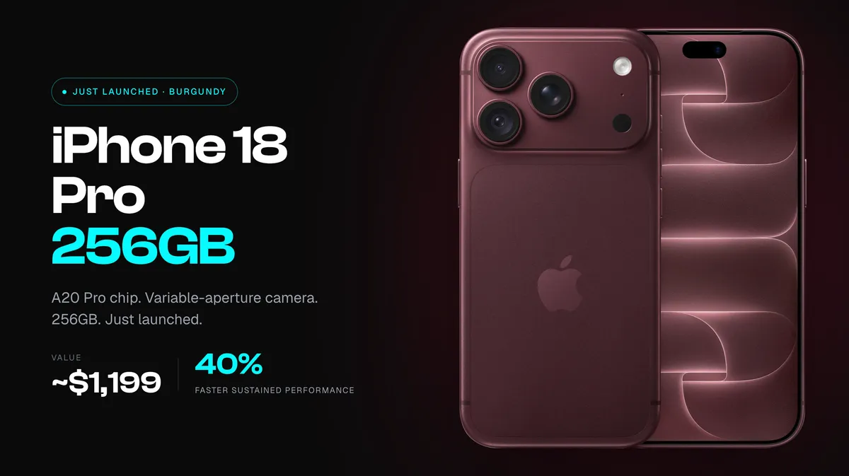 NEW 🔥 iPhone 18 Pro 256GB in Burgundy 🔥 — image 1