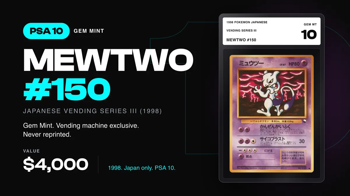 PSA 10 Mewtwo, Japanese Vending Series III #150 (1998) 🖼️ — image 1
